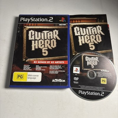Guitar Hero 5 Sony Playstation 2 PS2 Manual PAL