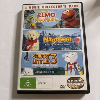 The Adventures of Elmo in Grouchland / Napoleon / Stuart Little 3 (DVD) Region 4