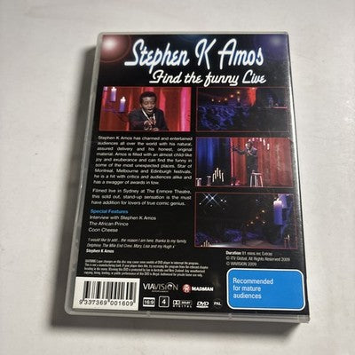 *Signed* Stephen K Amos Live - Find the Funny (DVD, 2009) Region 4