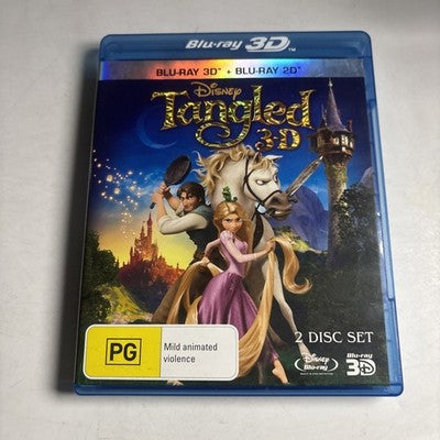 Tangled 3D (Blu-ray 3D, 2010) All Regions