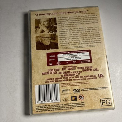 Judgement at Nuremburg (DVD, 1961) Spencer Tracy, Burt Lancaster Region 4 NEW