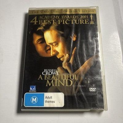 A Beautiful Mind (DVD, 2001) Russell Crowe Region 4,2