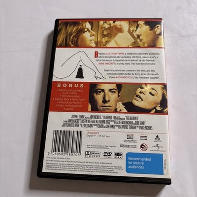The Graduate (DVD, 1967) Anne Bancroft, Dustin Hoffman Region 4 NEW