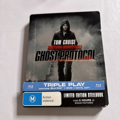 Mission Impossible Ghost Protocol - Steelbook - Blu Ray + DVD Region B &4