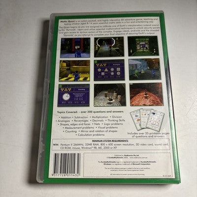 Kid's Maths Quest (PC CD-ROM, 2003) PC Educational Game