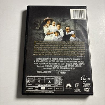 The Godfather - Part II  (DVD, 1975) Al Pacino, Robert De Niro Region 4