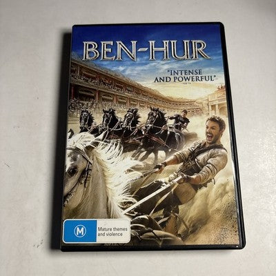 Ben-Hur (DVD, 2016) Morgan Freeman, Jack Huston, Marwan Kenzari, Region 4 NEW