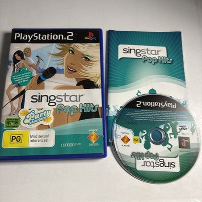 SingStar Pop Hits Sony PLAYSTATION 2 PAL Game Manual