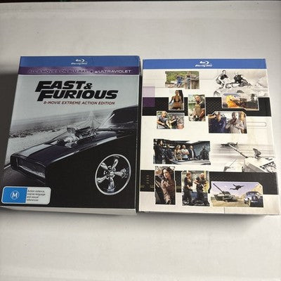 Fast & Furious: 8 Movie Extreme Action Edition (Blu-ray, 2017, 8-Disc) Region B