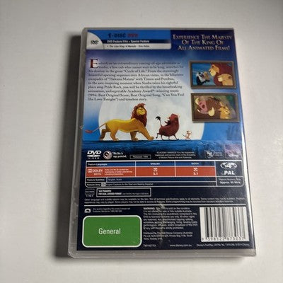 The Lion King (DVD, 1994) Disney Region 4 *New Sealed*
