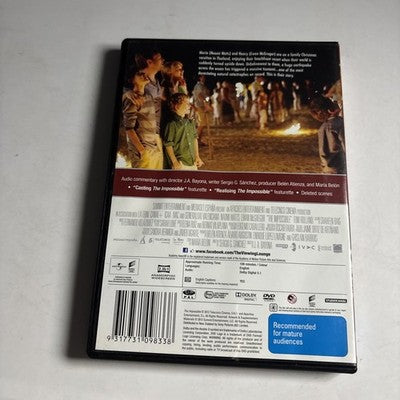 The Impossible (DVD, 2012) Ewan McGregor, Naomi Watts Region 4