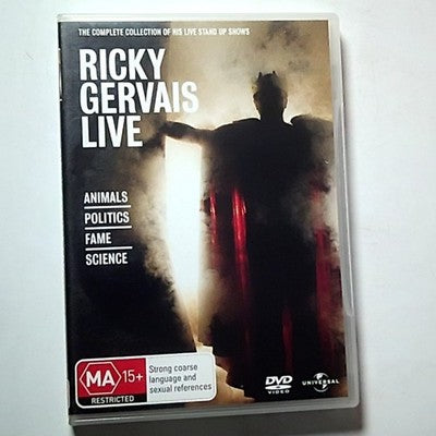 Ricky Gervais Live - The Complete Collection (DVD, 2011, 4-Disc) Region 4,2