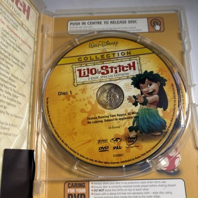Lilo & Stitch (Special Edition, DVD, 2001) Region 4