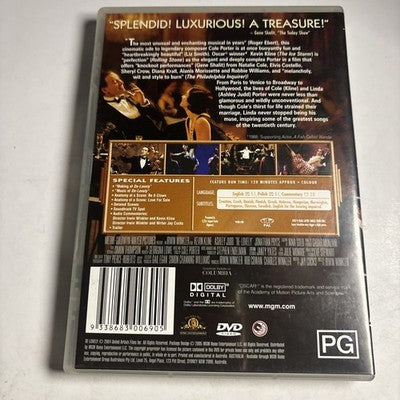 De-Lovely (DVD, 2004) Kevin Kline, Ashley Judd Region 4