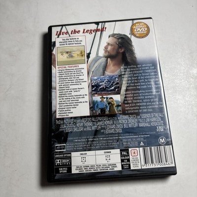 Legends of the Fall (DVD, 1994) Brad Pitt, Anthony Hopkins Region 4 NEW