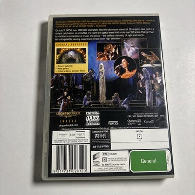 Cirque Du Soleil Presents Midnight Sun (DVD, 2004) Region 4 NEW