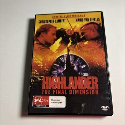 Highlander : The Final Dimension (DVD, 1994) Christopher Lambert Region 4 NEW