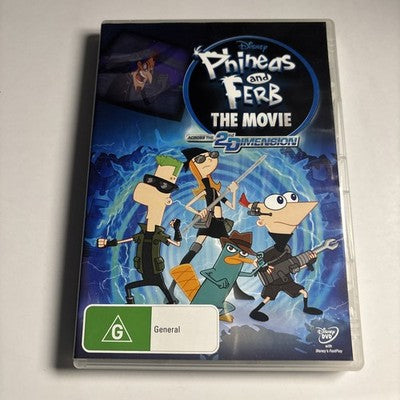 Phineas and Ferb - Across the 2nd Dimension (DVD, 2011) Region 4 NEW