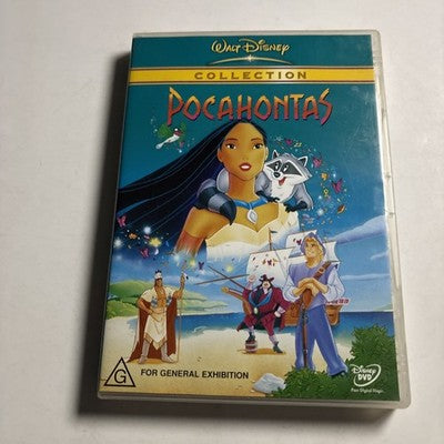Pocahontas (DVD, 1995) Billy Connolly, Christian Bale, Mel Gibson Disney Region4