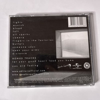 Editors – The Back Room (CD, 2005) Australia & New Zealand Bonus Track SNSCD0008