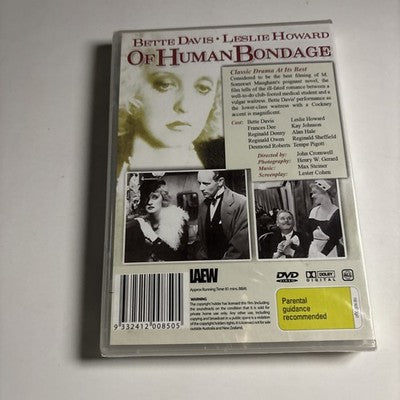 Of Human Bondage (DVD, 1934) Bette Davis All Regions *New Sealed*