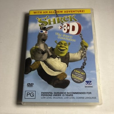 Shrek 3D (Special Edition, DVD, 2001) Region 4,2