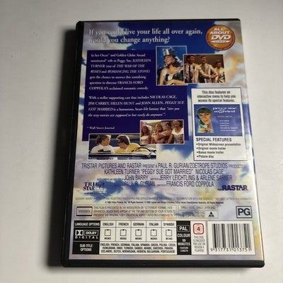 Peggy Sue Got Married (DVD, 1986) Kathleen Turner, Nicholas Cage Region 4