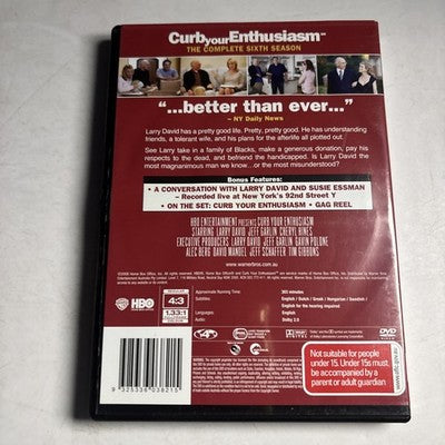 Curb Your Enthusiasm : Season 6 (DVD, 2005) Region 4 NEW