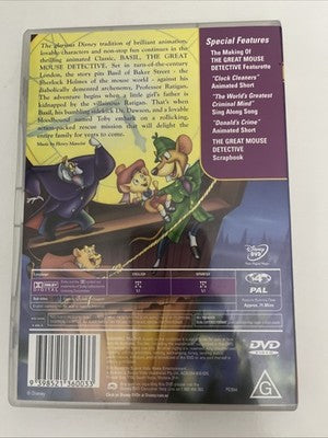 Basil The Great Mouse Detective (DVD, 1986) Disney Animation Region 4