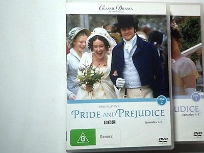 Jane Austen's Pride and Prejudice (DVD, 1995) Region 4,2