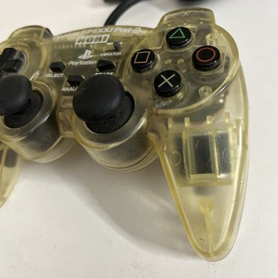 Hori Analog Sindou Pad 2 Controller for Sony PlayStation 1 & 2 PS1 PS2 Clear