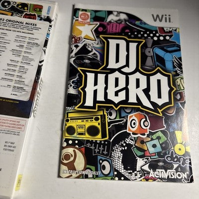 DJ Hero Nintendo Wii Manual PAL