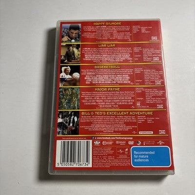 Liar Liar / Bill & Ted / Major Payne / Baseketball / Happy Gilmore DVD Region 4