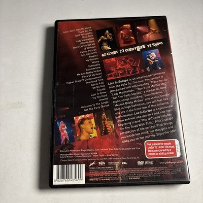 P!Nk - Live in Europe: from the 2004 Try this Tour (DVD, 2006) All Regions
