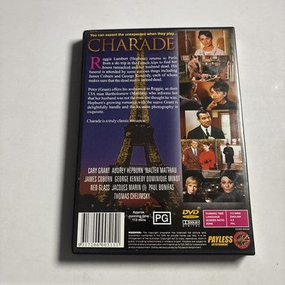 Charade (DVD, 1964) Audrey Hepburn, Cary Grant All Regions NEW