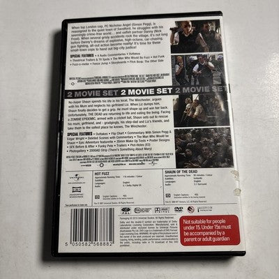 Hot Fuzz / Shaun of the Dead (DVD, 2004) Simon Pegg Region 4,2