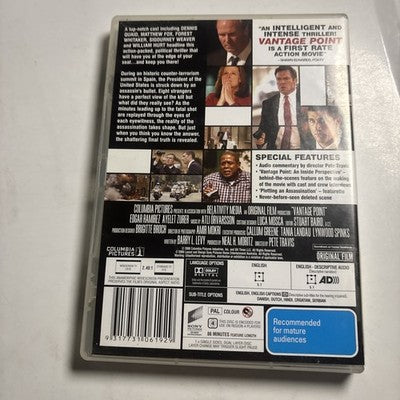 Vantage Point (DVD, 2008) Dennis Quaid, William Hurt Region 4