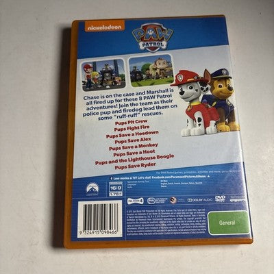Paw Patrol - Marshall and Chase on the Case (DVD, 2014) Region 4