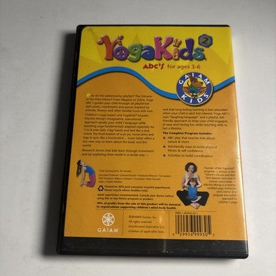 GAIAM: Yoga For Kids - ABC's For Ages 3-6 (DVD, 2003) All Regions