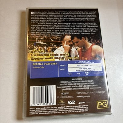 Hoosiers (DVD, 1987) Gene Hackman, Dennis Hopper Region 4