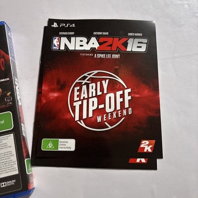 NBA 2K16 (SONY PS4 GAME, G) Manual