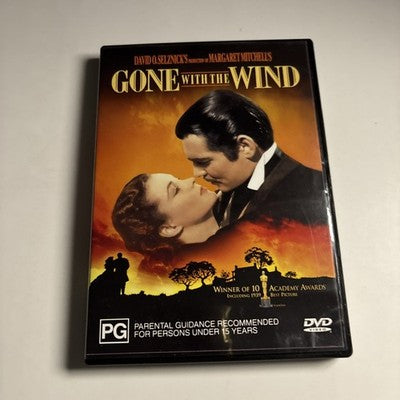 Gone with the Wind (DVD, 1939) Clark Gable, Leslie Howard, Region 4 NEW