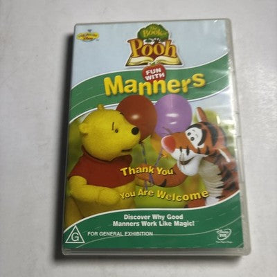 Book of Pooh - Fun with Manners (DVD, 2002) Region 4