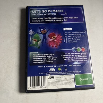 Pj Masks - Let's Go (DVD, 2017) Region 4