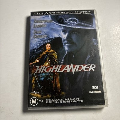 Highlander (15th Anniversary Special Edition, DVD, 1985) Sean Connery Region 4