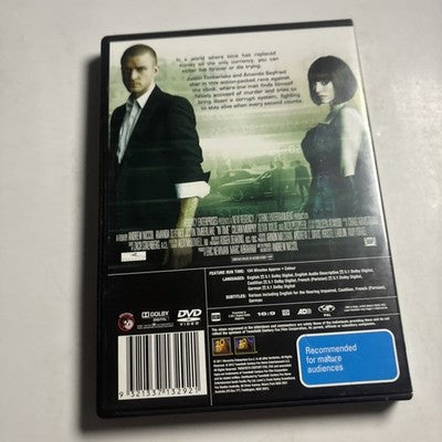 In Time (DVD, 2011) Amanda Seyfried, Justin Timberlake Region 4