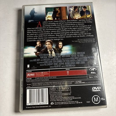 Insomnia (DVD, 2002) Al Pacino Region 4
