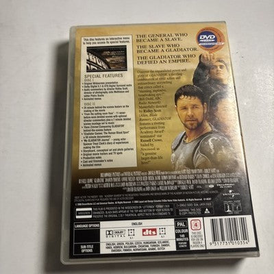 Gladiator - Deluxe Collector's Edition (DVD, 2000) Russell Crowe Region 4