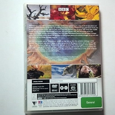 Yellowstone BBC (DVD, 2009) Region 4