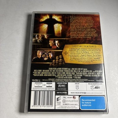 Angels & Demons (Theatrical Edition, DVD, 2009) Tom Hanks Region 4